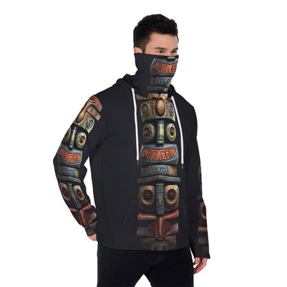 LCM23 Tribal Two All-Over Print Men's Pullover Hoodie With Mask