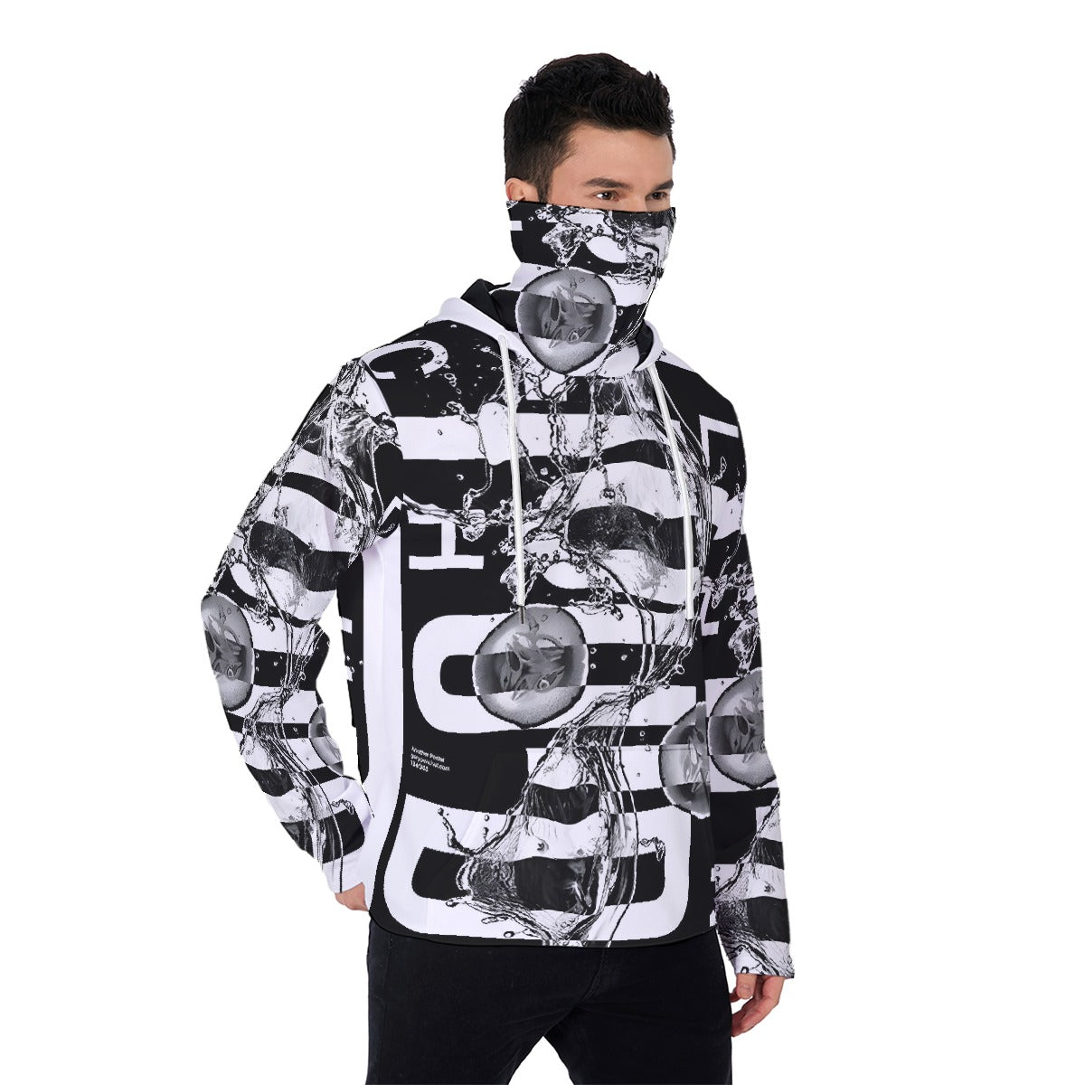 LCM23 Waterworks All-Over Print Men's Pullover Hoodie With Mask