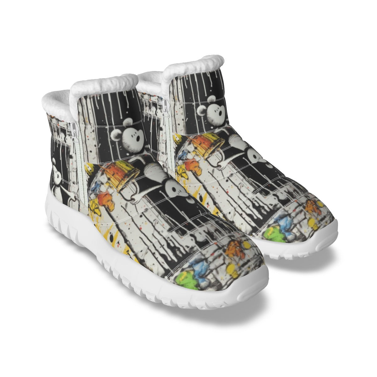 LCM23 Ready Teddy All-Over Print Women's Zip-up Snow Boots