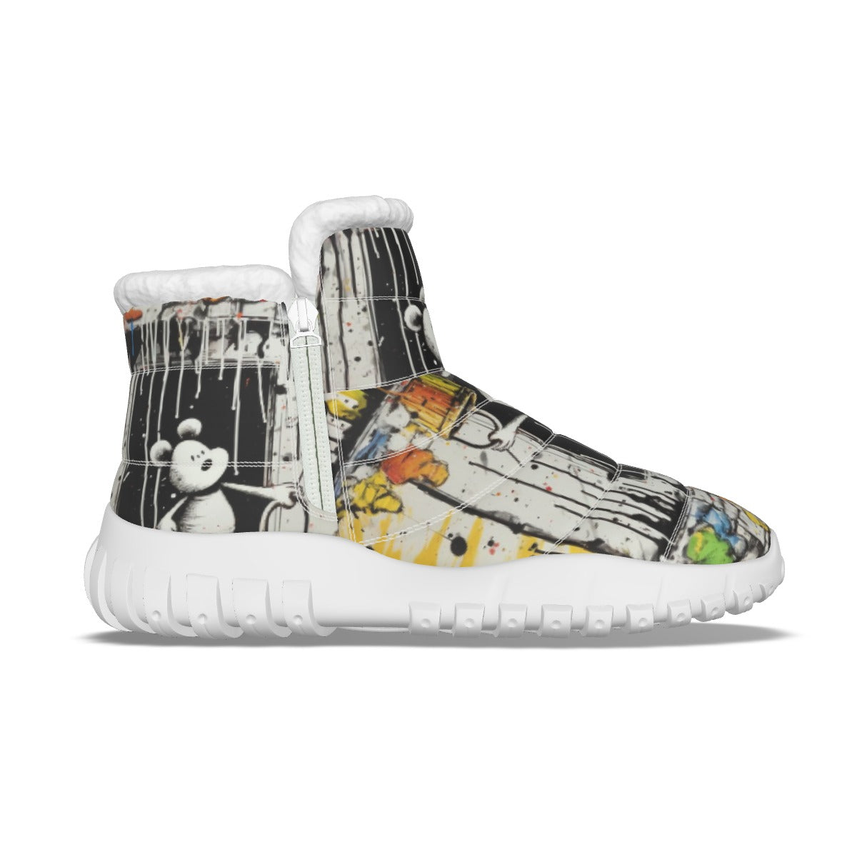 LCM23 Ready Teddy All-Over Print Women's Zip-up Snow Boots