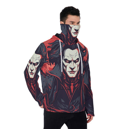 LCM23 Mr. V. All-Over Print Men's Pullover Hoodie With Mask