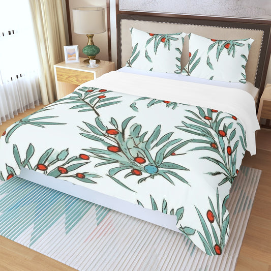 LCM23 Xmas Berry Three Piece Duvet Bedding Set