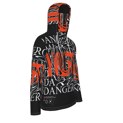 LCM23 Dangerous Spiral All-Over Print Men's Pullover Hoodie With Mask