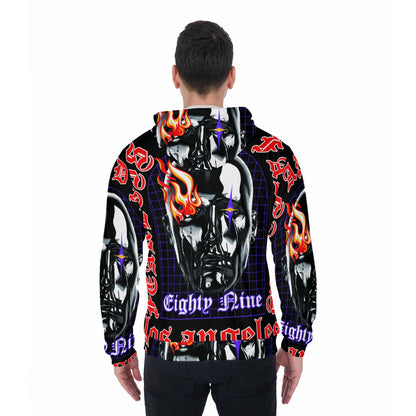 LCM23 89' All-Over Print Zip Up Hoodie With Pocket