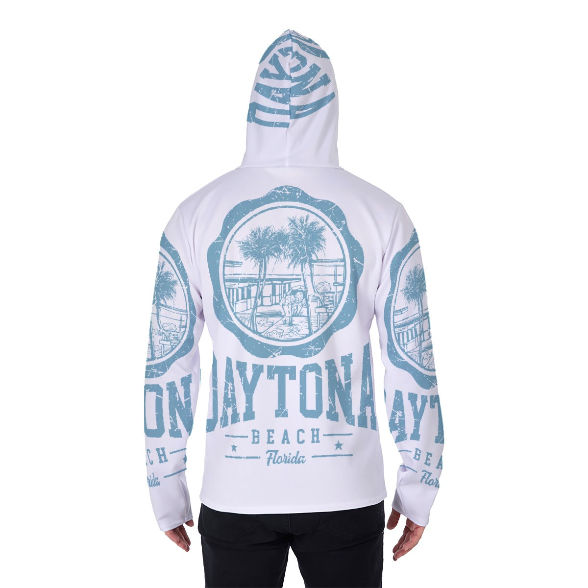 LCM23 Daytona Beach All-Over Print Men's Pullover Hoodie With Mask