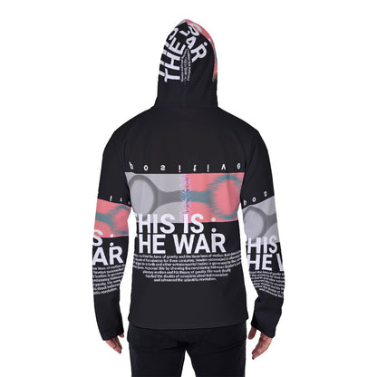 LCM23 This Is The War All-Over Print Men's Pullover Hoodie With Mask