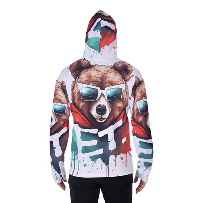 LCM23 ET Teddy All-Over Print Men's Pullover Hoodie With Mask