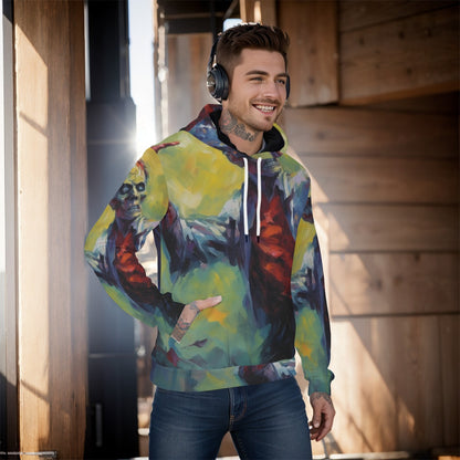 LCM23 Zombie Life All-Over Print Men's Pullover Hoodie