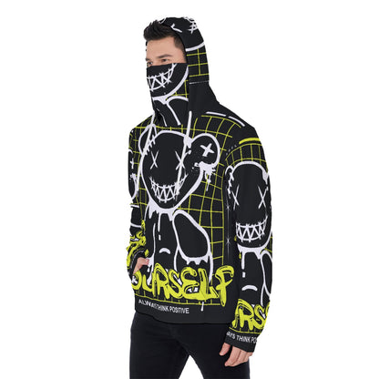 LCM23 Be Yourself All-Over Print Men's Pullover Hoodie With Mask