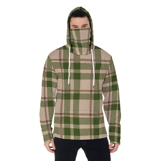 LCM23 Fuchi Plaid...lol All-Over Print Men's Pullover Hoodie With Mask