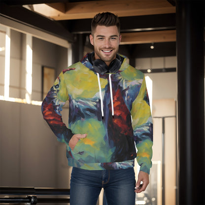 LCM23 Zombie Life All-Over Print Men's Pullover Hoodie