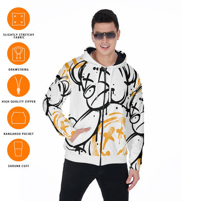 LCM23 YCSM!  All-Over Print Zip Up Hoodie With Pocket