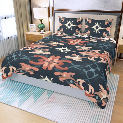 LCM23 Blue Stars Three Piece Duvet Bedding Set