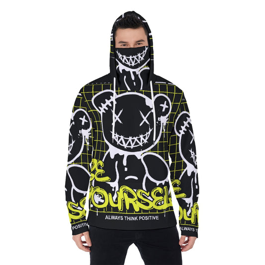 LCM23 Be Yourself All-Over Print Men's Pullover Hoodie With Mask