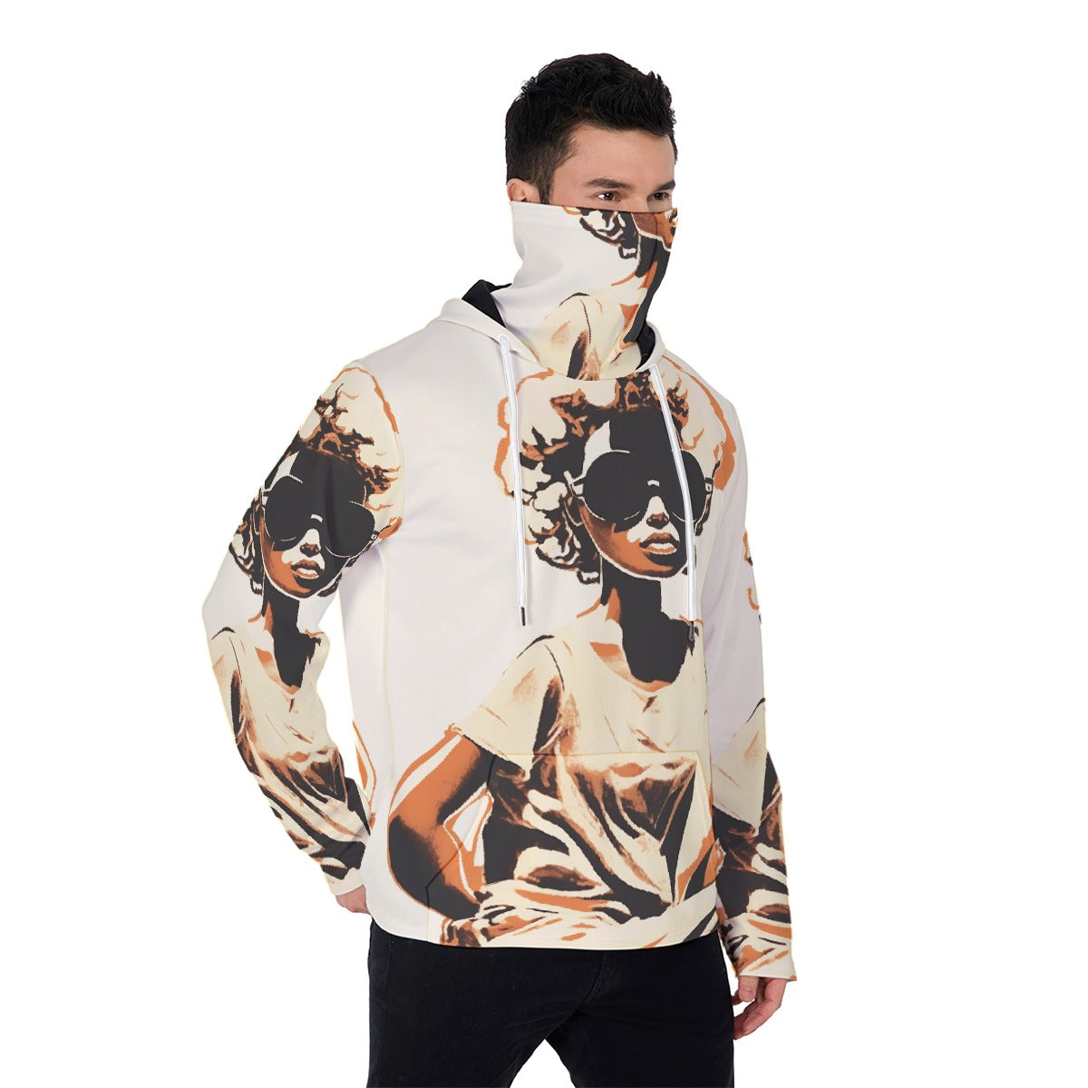 LCM23 Yass Sister All-Over Print Men's Pullover Hoodie With Mask