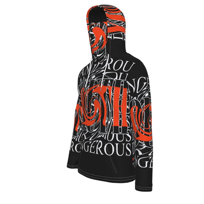 LCM23 Dangerous Spiral All-Over Print Men's Pullover Hoodie With Mask