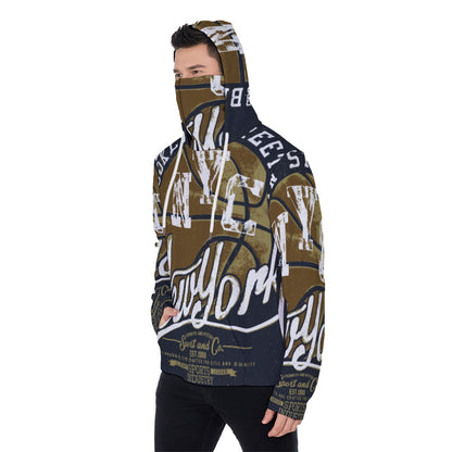 LCM23 NYC Sport Co All-Over Print Men's Pullover Hoodie With Mask