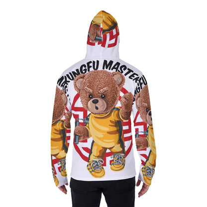 LCM23 Nunchuck Teddy All-Over Print Men's Pullover Hoodie With Mask