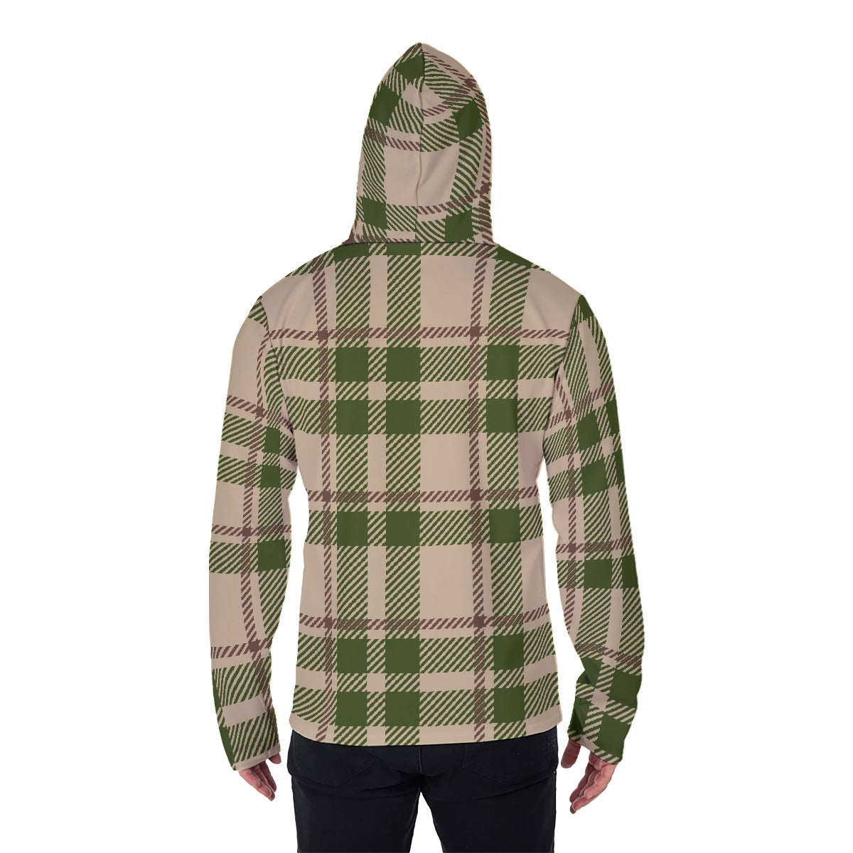 LCM23 Fuchi Plaid...lol All-Over Print Men's Pullover Hoodie With Mask