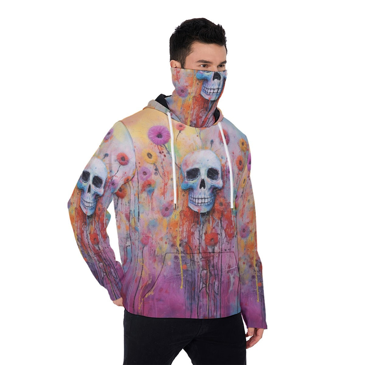 LCM23 Cinco De Mi Ser All-Over Print Men's Pullover Hoodie With Mask