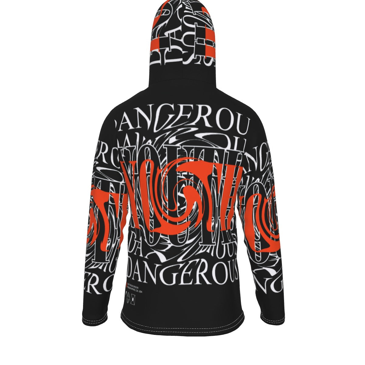 LCM23 Dangerous Spiral All-Over Print Men's Pullover Hoodie With Mask