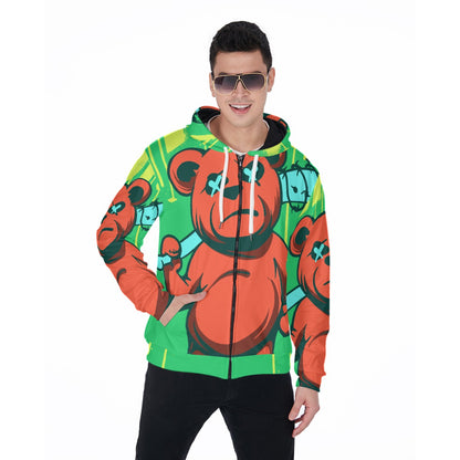 LCM23 Say What?  All-Over Print Zip Up Hoodie With Pocket