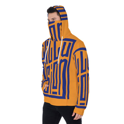 LCM23 Illusion All-Over Print Men's Pullover Hoodie With Mask