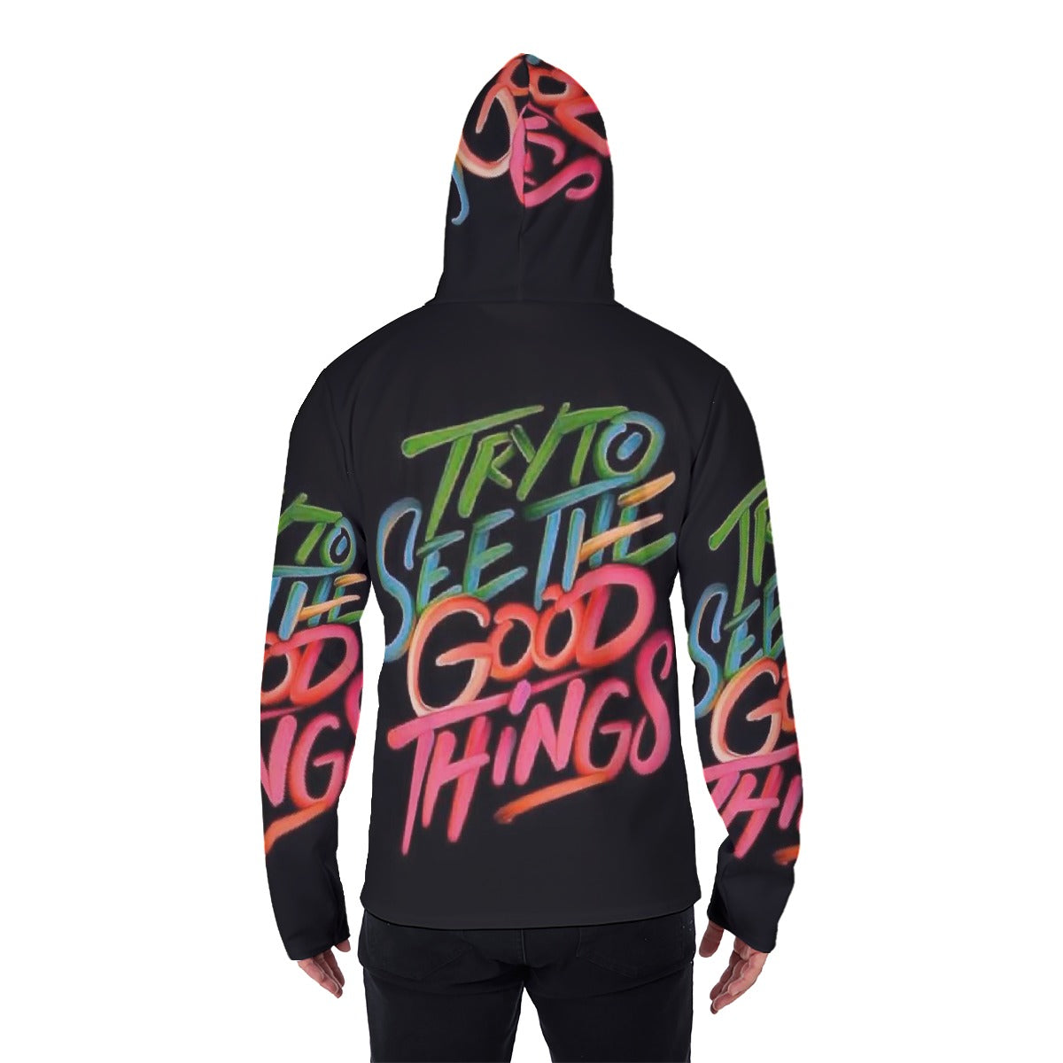 LCM23 The Good Things All-Over Print Men's Pullover Hoodie With Mask