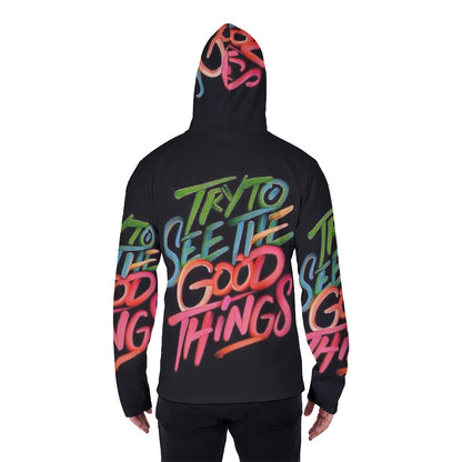 LCM23 The Good Things All-Over Print Men's Pullover Hoodie With Mask