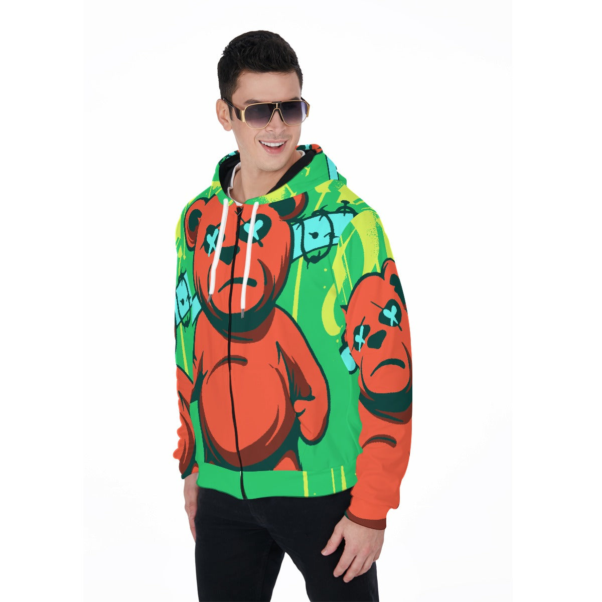 LCM23 Say What?  All-Over Print Zip Up Hoodie With Pocket