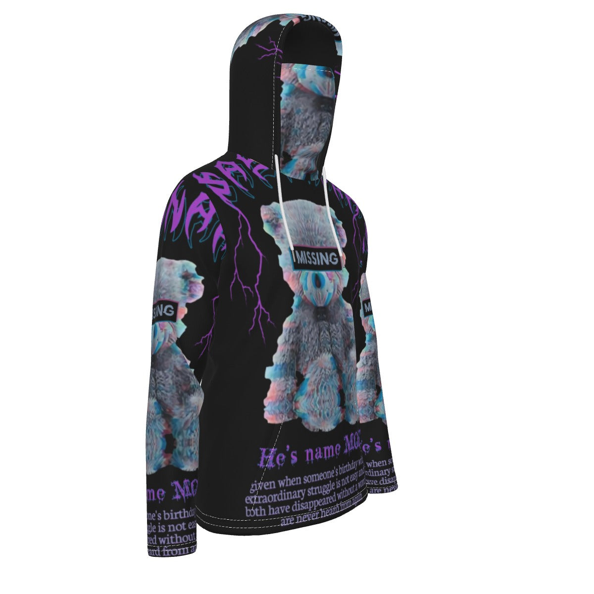 LCM23 Molly Missing All-Over Print Men's Pullover Hoodie With Mask