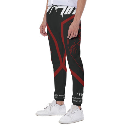 LCM23 Hearbeat All-Over Print Men's Closed Bottom Light Weight Jogger