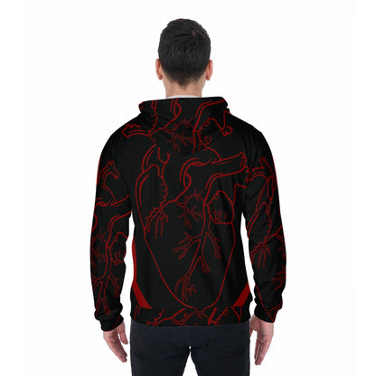 LCM23 Hearbeat All-Over Print Zip Up Hoodie With Pocket