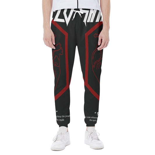 LCM23 Hearbeat All-Over Print Men's Closed Bottom Light Weight Jogger