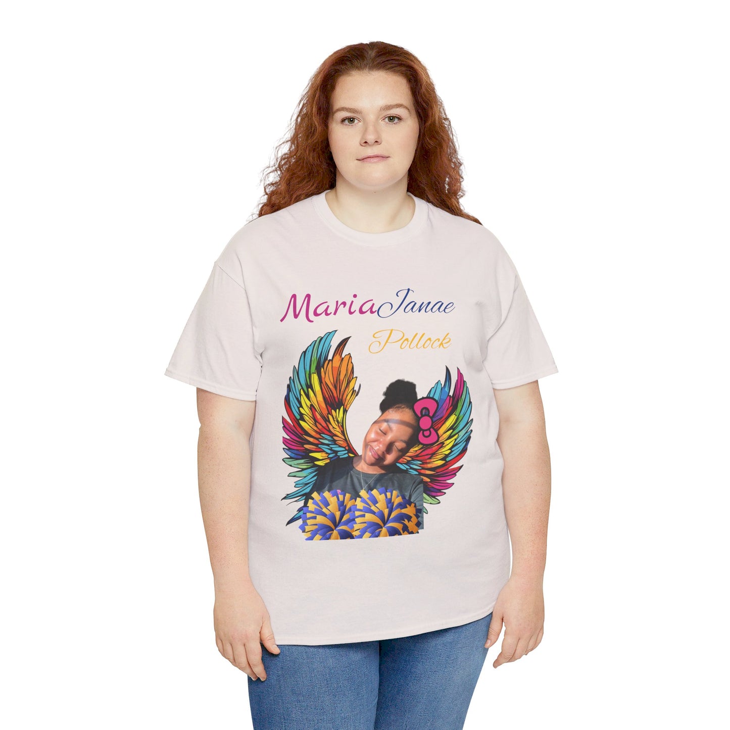 Big Brother  For my family in Honor of Maria Pollock Unisex Heavy Cotton Tee(back customizable for name)