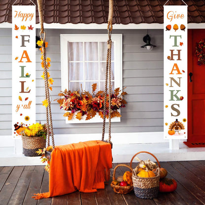 Thanksgiving Curtain Banner Background Decoration