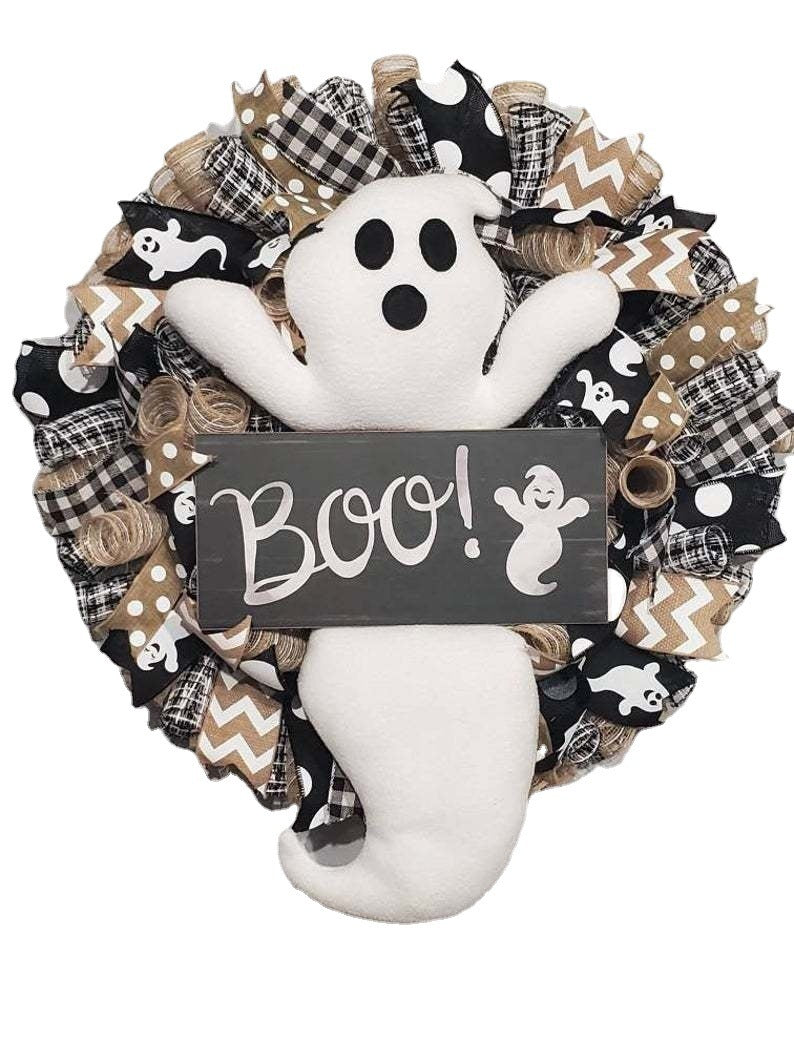 Cross-border Halloween Ghost Garland Cute Boo