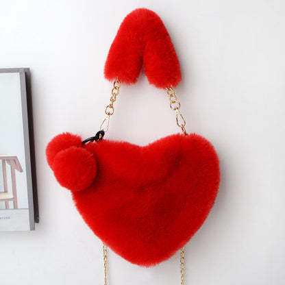 Love Bags Soft Plush Women Valentine's Day Bag