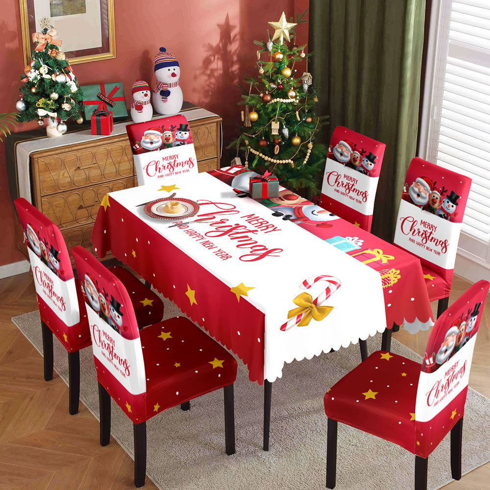 Christmas waterproof tablecloth