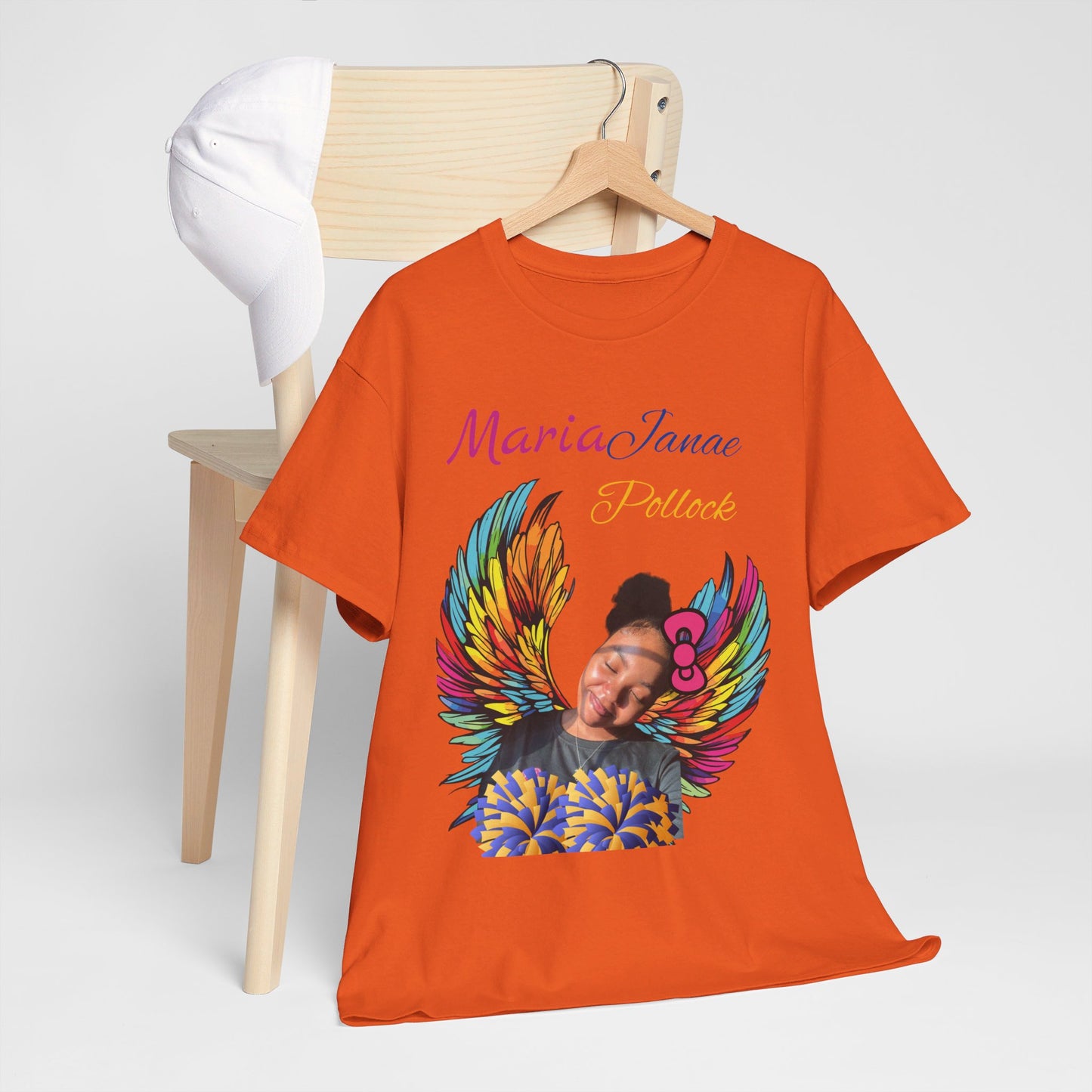 Aunt of an Angel For my family in Honor of Maria Pollock Unisex Heavy Cotton Tee(back customizable for name)