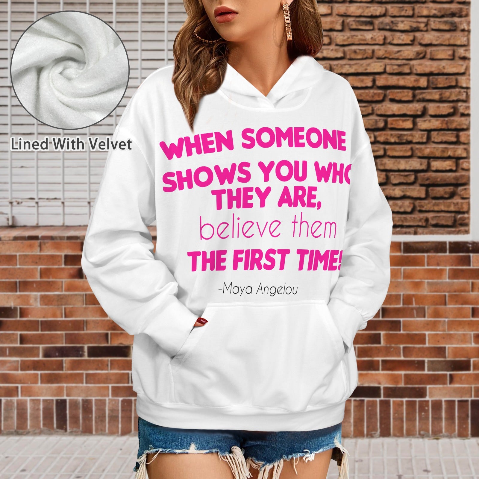 LCM23 MA-Believe Women's Pocket Hoodies Fleece Sweatshirts