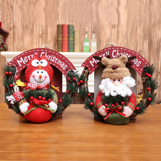 Christmas flower wreath