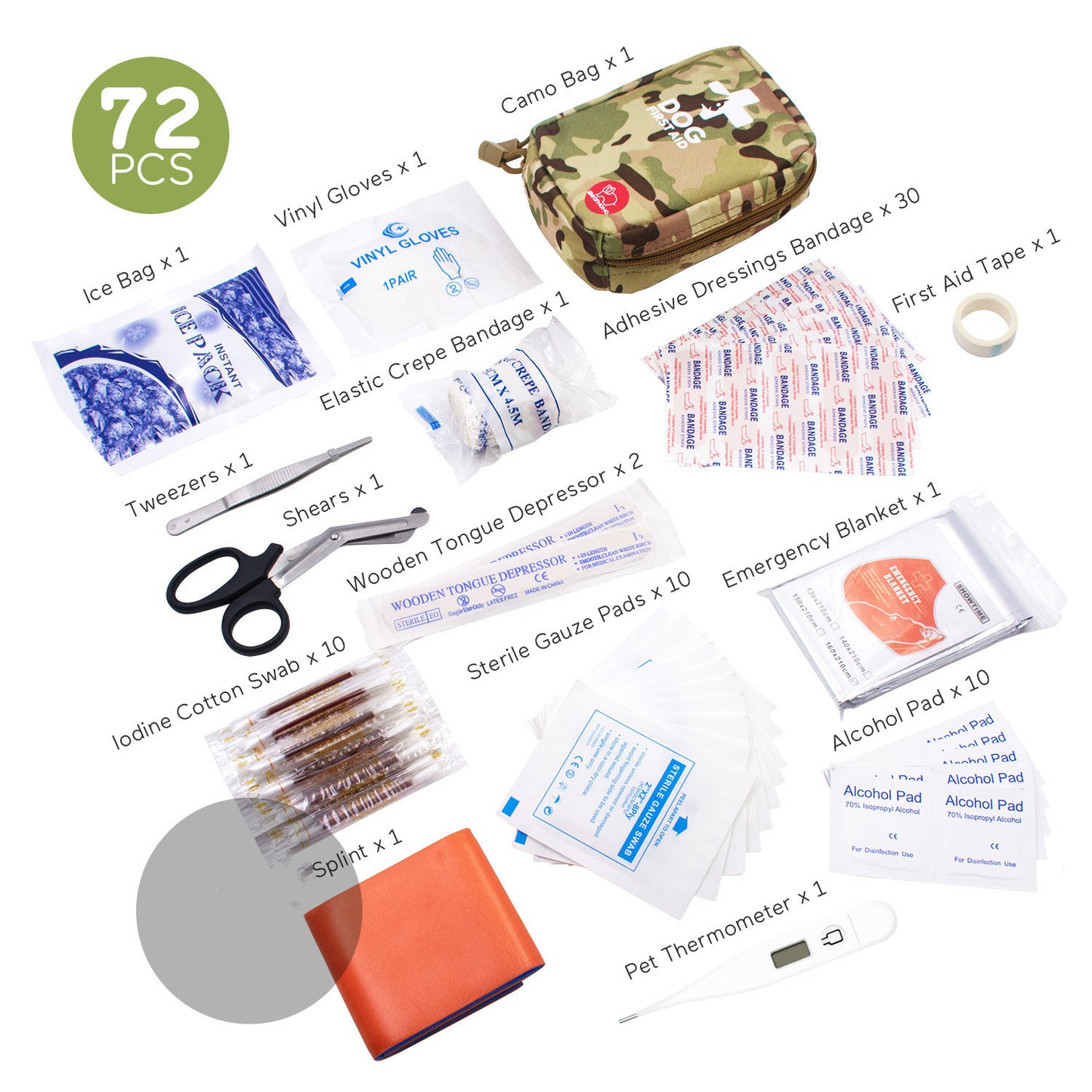 Outdoor Camouflage Multifunctional Dog First-aid Appliance