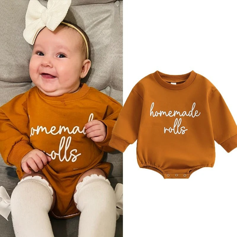 Creative Thanksgiving Printing Kids' Rompers