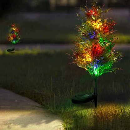 Solar-powered Christmas Lights Pine And Cypress  Trees