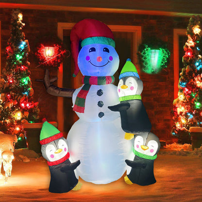 Inflatable Christmas Snowman LED