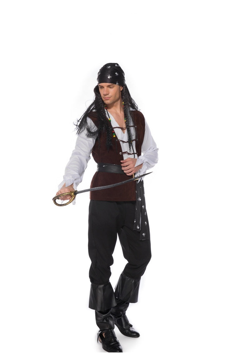 Men's Cosplay Halloween Pirates Of The Caribbean Clothing