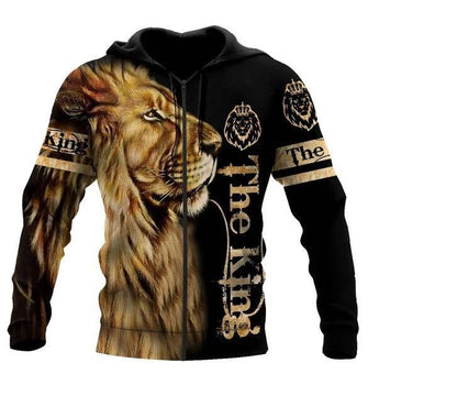 Tiger 3D Digital Printing Loose Hooded Sweater Men