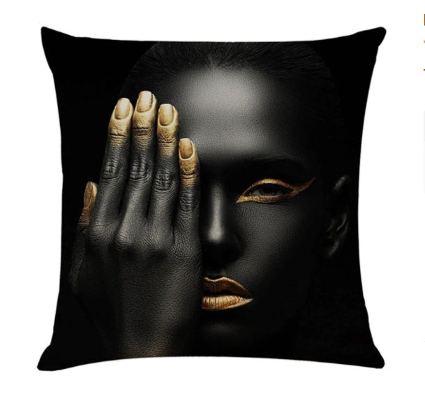 Elegant Black Queen Home Decor Sofa Pillow