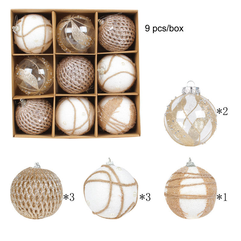 Christmas home painted ball decorations
